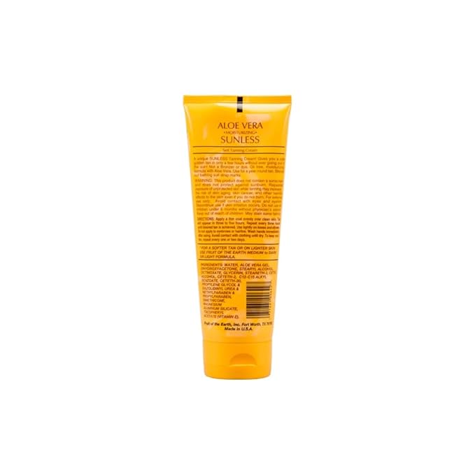 Aloe Vera Sunless Self Tanning Cream Deep Dark 8 oz