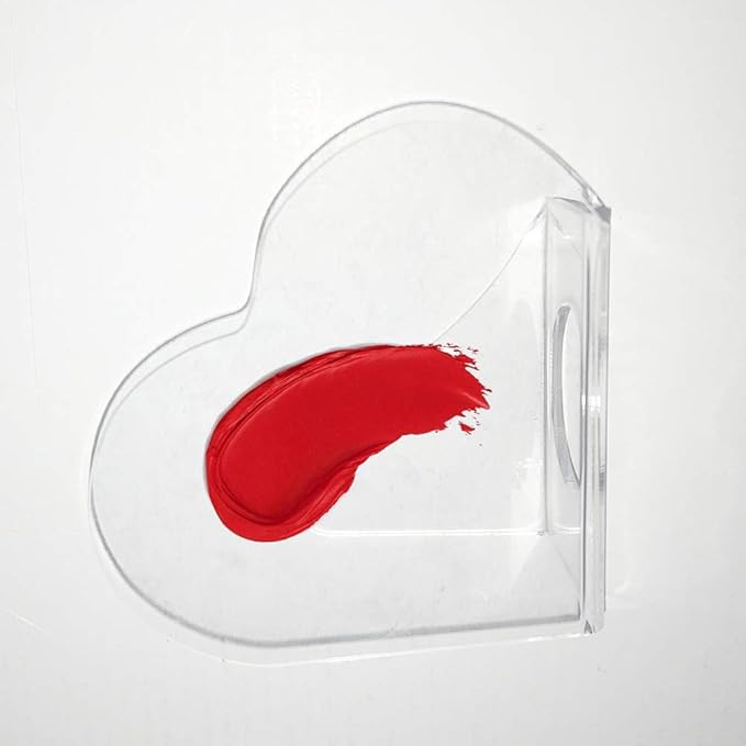2pcs Heart-shaped Clear Acrylic Nail Art Display Cosmetic