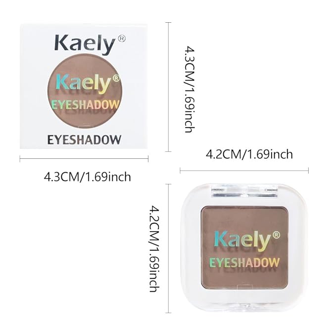 Buildable Matte Eyeshadow Makeup Palette Single - Light Cocca Shades | Creamy Pressed Powder for Easy Blending | Mini Travel Palette for Women | Everyday Natural Eye Makeup