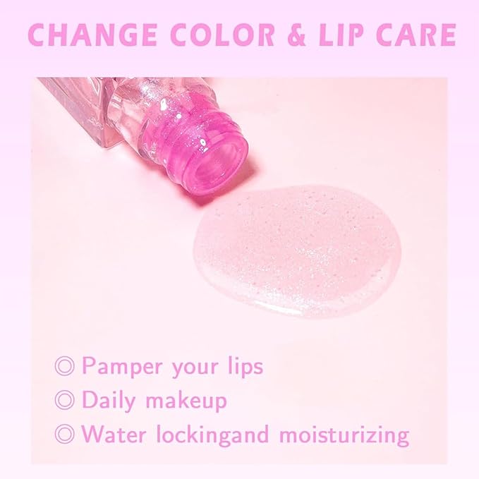 Magic Color Changing Lip Oil,Transparent Changing Lip Care