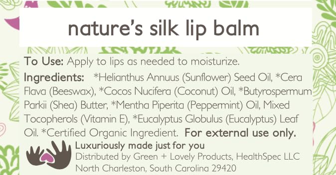 Nature's Silk Lip Balm, Organic (Brick