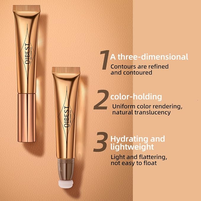 Highlighter Beauty Wand, Cream Liquid Highlighter Makeup Stick, Cruelty-free(Rose Gold)