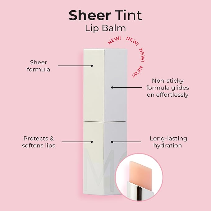 MCoBeauty Sheer Tint Lip Balm, Clear, Cruelty