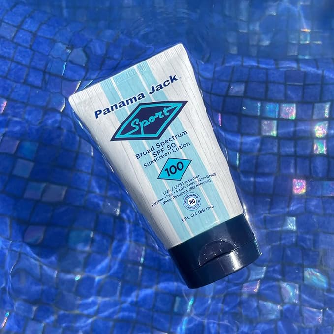 Panama Jack Sport Sunscreen Lotion - SPF 100, Broad Spectrum UVA/UVB Protection, Non-Greasy, PABA, Paraben, Gluten & Cruelty Free, 3 FL OZ (Pack of 12)