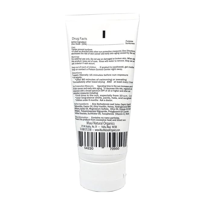 Maui Surfer Honey All Natural Sunscreen Lotion SPF 30 Reef Safe