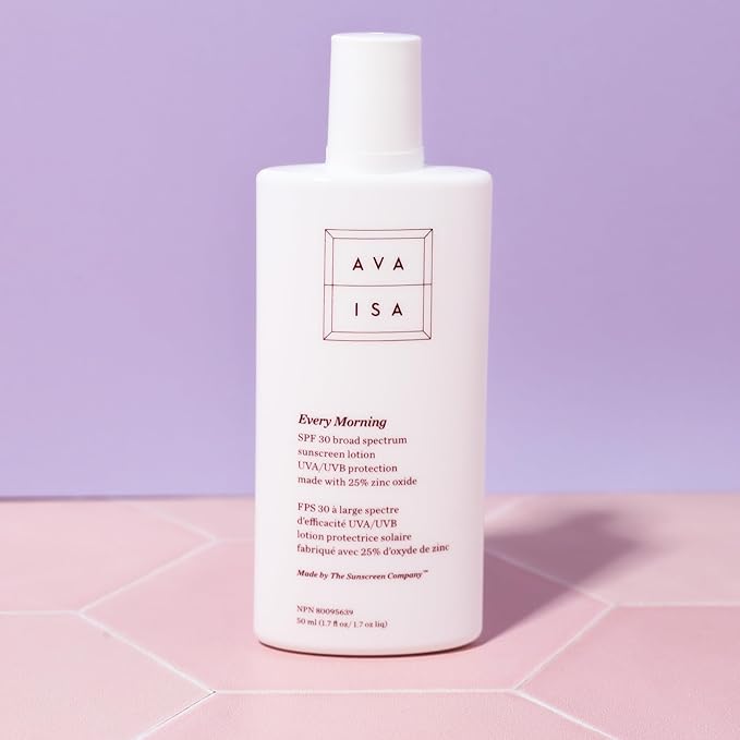 CyberDERM - Ava Isa Every Morning Sunscreen SPF 30 | Clean, Non-Toxic Sunscreen (1 fl oz | 30 ml)