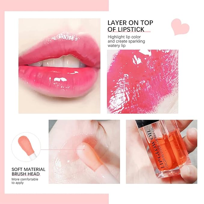 Moisturizing Lip Oil,No-Sticky Gloss Balm Care,Fruit