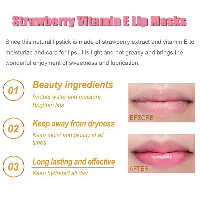 Strawberry Lip Balm Honey Pot, Hydrating