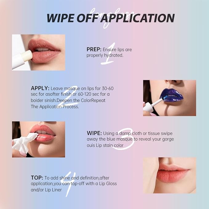Matte Lip Gloss Peel Off Masque - Peel Off Lip Stain Tattoo, Peachy Rose Peel Off Lip Tint,Long Lasting Waterproof Transfer-proof Lip Mask Lip Stain Peel Off Lip Gloss,Stay Lip Makeup.01#
