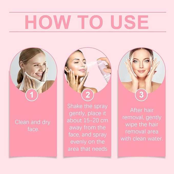 2PCS Hair Identifier Spray for Face Shaving,face hair identifier spray,Moisturizing And Skin Care Set Spray,suitable for all skin types (Spray Plus Razor)