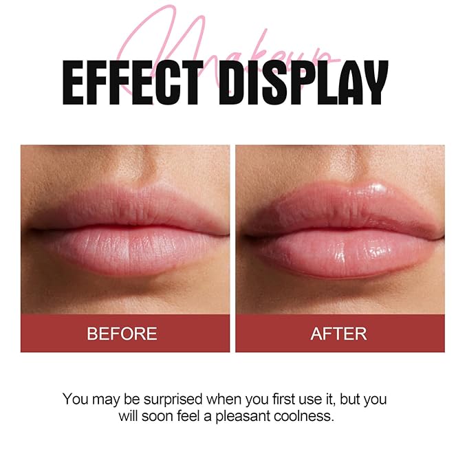 6 Colors Lip Plumper, Hydrating & Smooth Lip Wrinkles, Enhancing Plump Effect for Fuller Lips High Shine Lip Glaze Long Lasting Nourishing Lip Plumper for Women Girls (# 05)