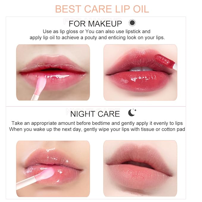 Bowitzki 2 Pieces Color Changing Hydrating Lip Oil,