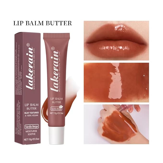 3 Colors Lip Butter Balm Set,Vanilla Sugar)