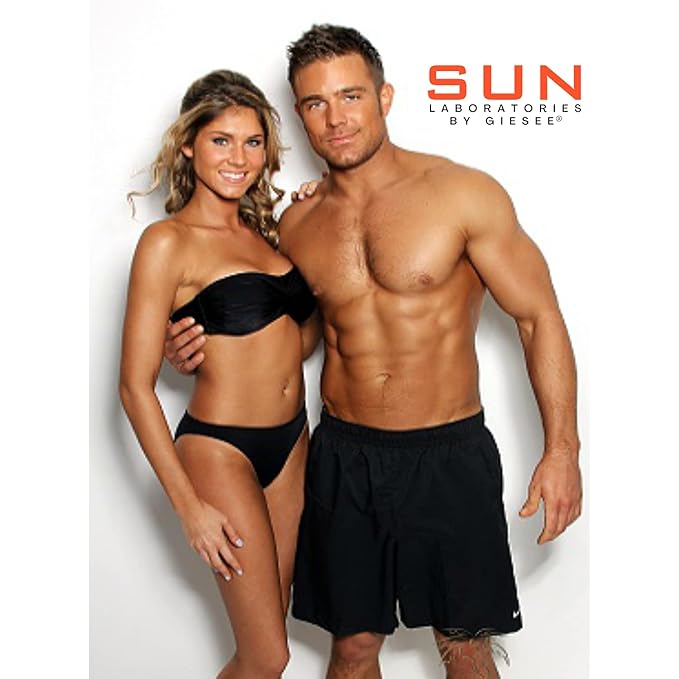 Sun Laboratories By Giesee Dark Sunsation Self-Tanning Lotion for - 2 Pack 8 oz | Ultra Dark Tanning Lotion, Natural Self Tanner, Non-Toxic Tanning Bed Lotion, Face Tanner, Sunless Tanner