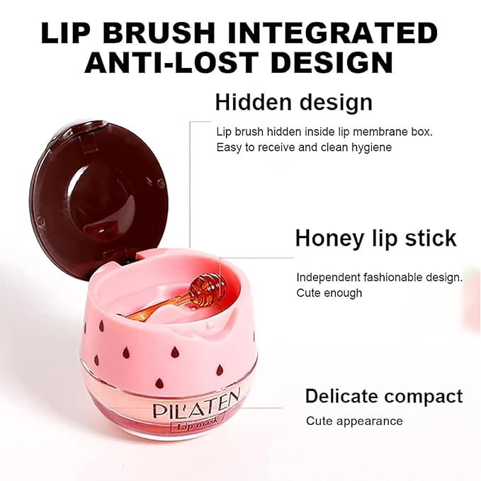 Bee Lip Balm Honey Pot, Strawberry