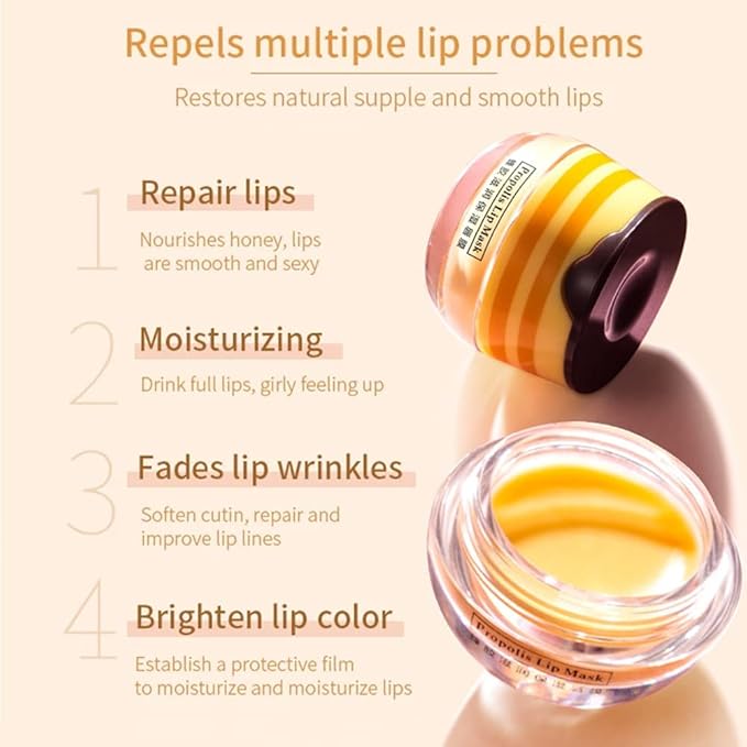 Bee Lip Mask Balm Honey Pot, Lines