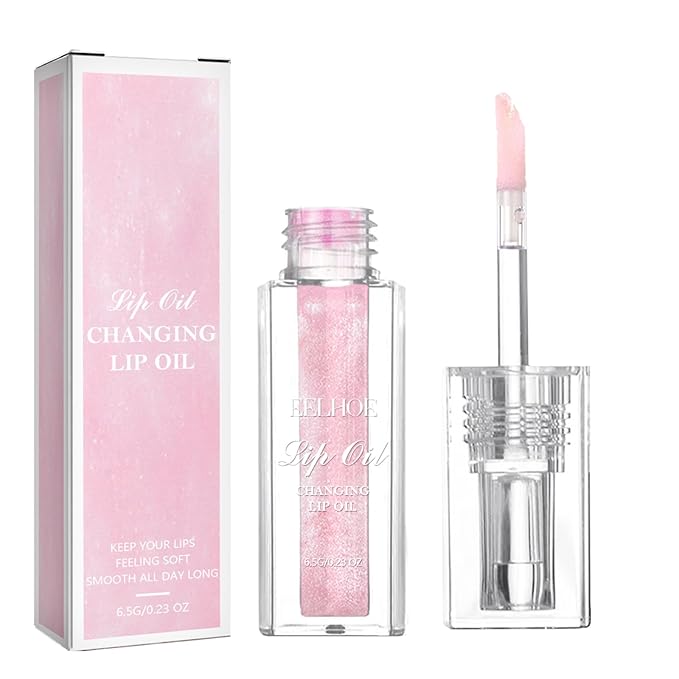 YUANLI Color Changing Lip Oil, Magic Hydrating Glimmer Changing