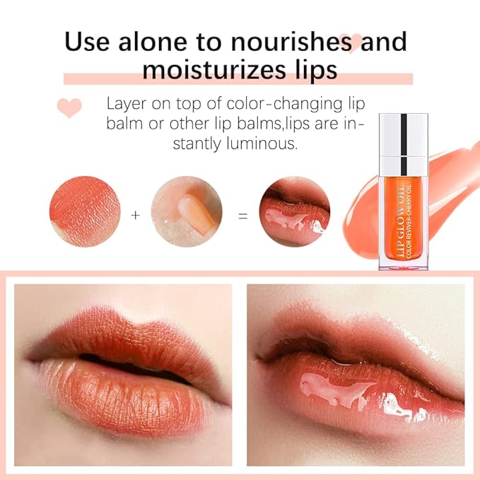 Ibcccndc Lip Oil Hydrating Tinted Balm,Lip
