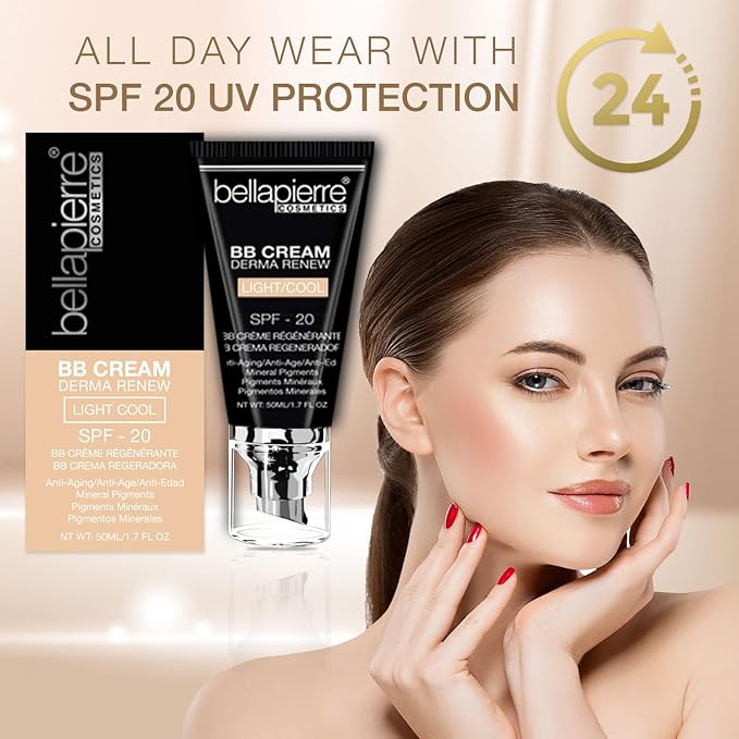 bellapierre BB Cream with SPF 20 - Tinted - Light 7 Oz