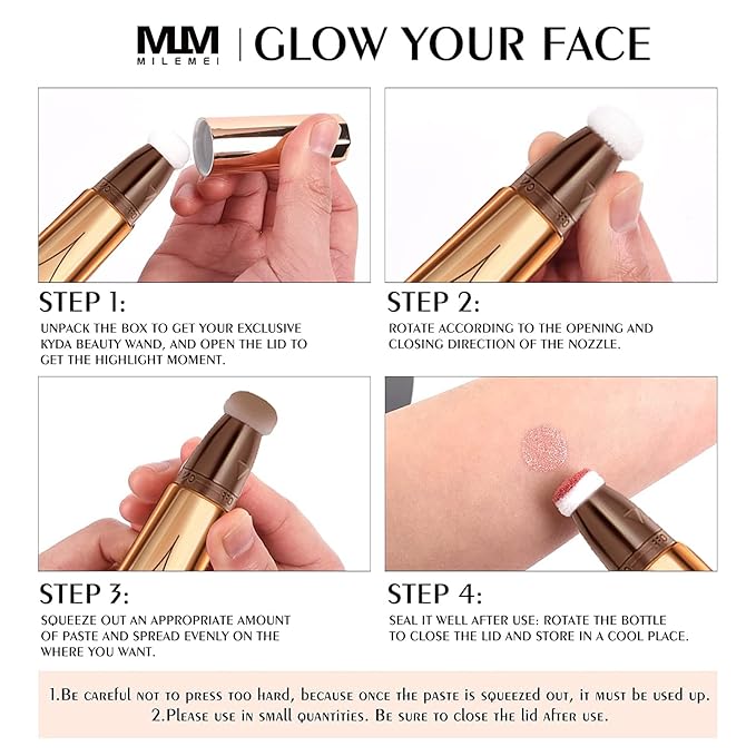 3 Color Contour Beauty Wand, Highlighter ,Blush,Face Concealer .(01#Contour +03#Blush+06#Highlighter)