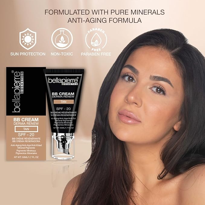 bellapierre BB Cream with SPF 20 - Tinted - Light 7 Oz