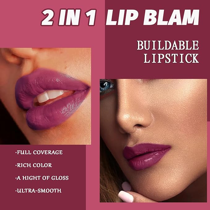 Tinted Lip Balm,Hydrating Core Lip Plumper,Moisturizing