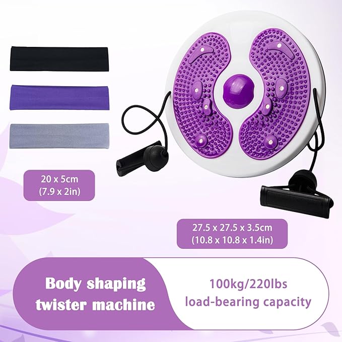 Waist Whisper Waist Twisting Disc with 3 Sport Headbands