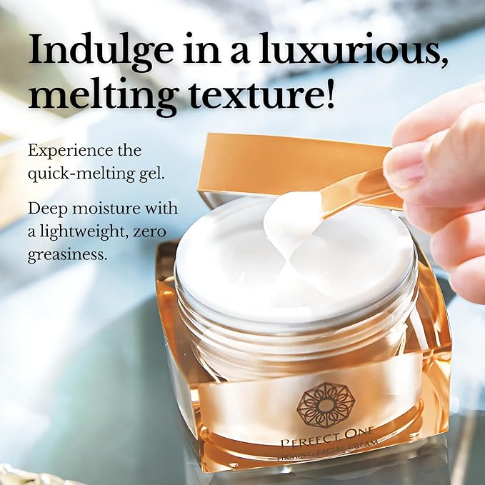 Perfect One Firming Facial Cream with Niacinamide, Collagen, and Hyaluronic Acid – Daily Anti-Aging Cream – 5-in-1: Serum, Moisturizer, Eye Cream, Primer, and Mask for All Skin Types – 1.76 oz