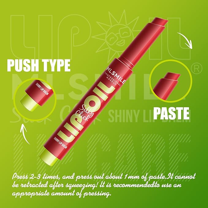 3 Colors Fat Lip Oil Click Slick, Moisturizing Moisturizing