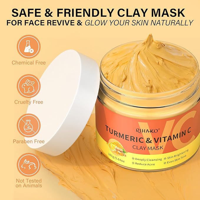 Turmeric Vitamin C Clay Mask -Turmeric Facial Mask