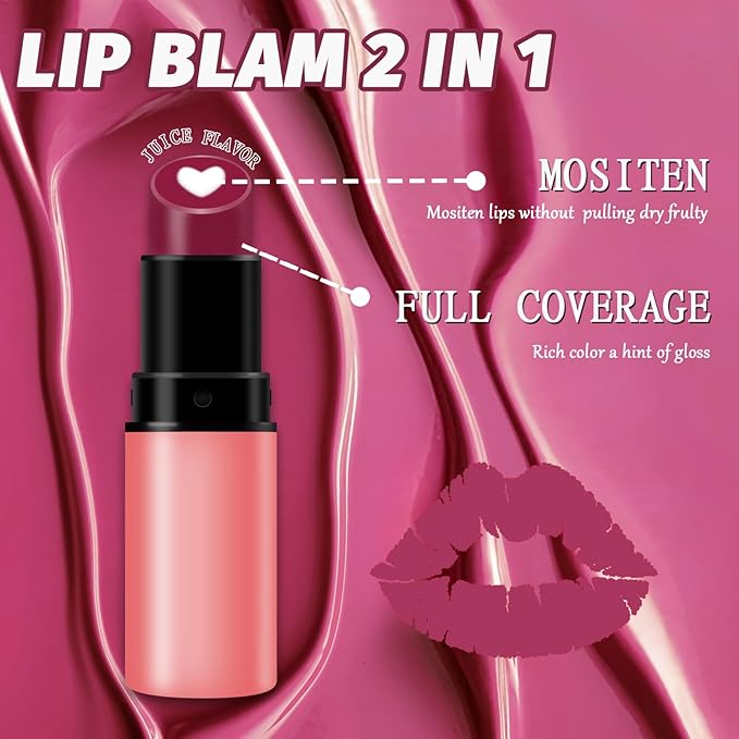 Tinted Lip Balm,Hydrating Core Lip Plumper,Moisturizing