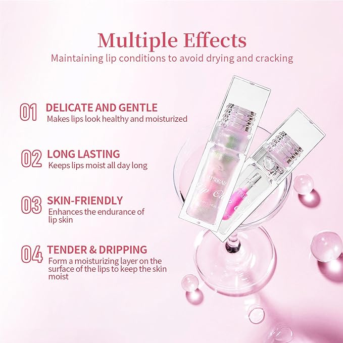 Bossup Color Changing Lip Oil,Magic Color Changing Lip
