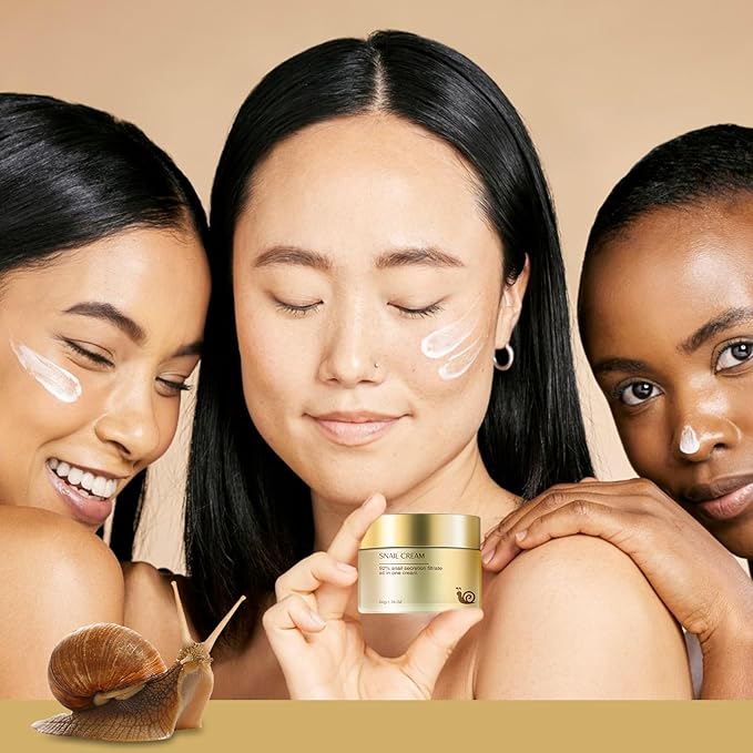 Moisturing Face Cream Skincare for Women,Day Night Snail Facial Cream for Face,Hydration Face Cream for All Skin Types (1.7 Oz)