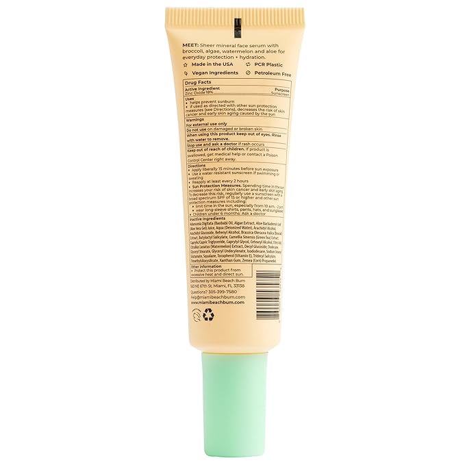 SPF 50 with Algae, Aloe & Antioxidants, Broad Spectrum Sunscreen Non-Aerosol, Hawaii Reef Compliant - Octinoxate, Oxybenzone & Petroleum Free (Save Face Single, 1PK)