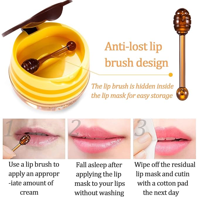 Apple Lime Sleeping Lip Mask,Bee Lip Lime)