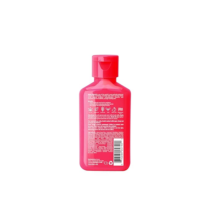 Hempz Mini Brazilian Berry Beauty Actives Lotion, Hydrating Moisturizer for Body, Hands and Feet 2.25 oz.