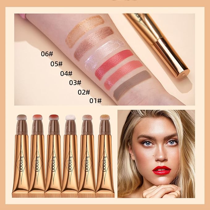 2 Pack Contour Beauty Wand, Highlighter ,Face Concealer Rose Gold)