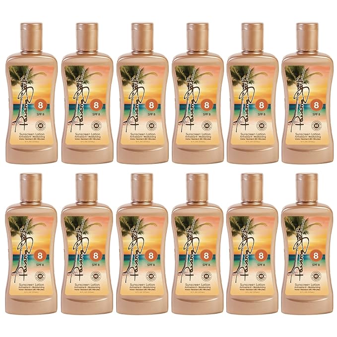 Panama Jack Sunscreen Tanning Lotion - SPF 8, PABA, Paraben, Gluten & Cruelty Free, Antioxidant Moisturizing Formula, 6 FL OZ (Pack of 2)