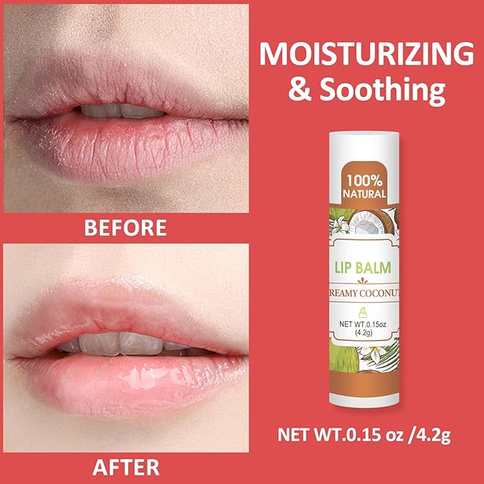32 Pack Lip Balm, Natural Lip