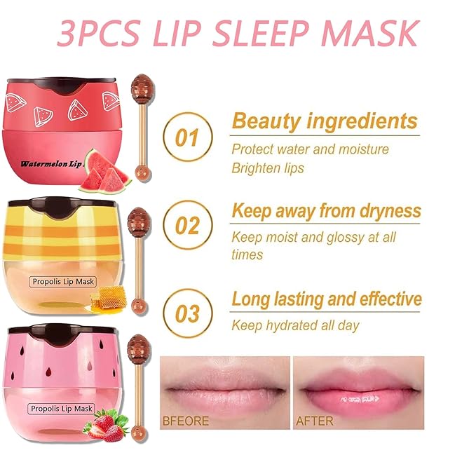 Bee Lip Balm Honey Pot, Strawberry