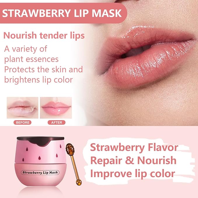 Strawberry Lip Balm Sleeping Lip Mask,