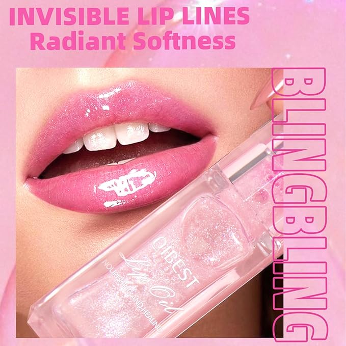 Magic Color Changing Lip Oil V2, Boss Up Color Changing Lip Oil, Big Brush Head Hydrating Plumping Lip Oil Tinted, Long Lasting Nourishing Non-sticky Lip Glow Oil for Lip Care