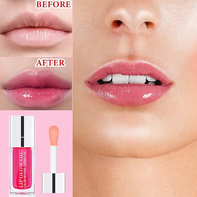 Lip Glow Oil,Hydrating Plumping Lip Tint