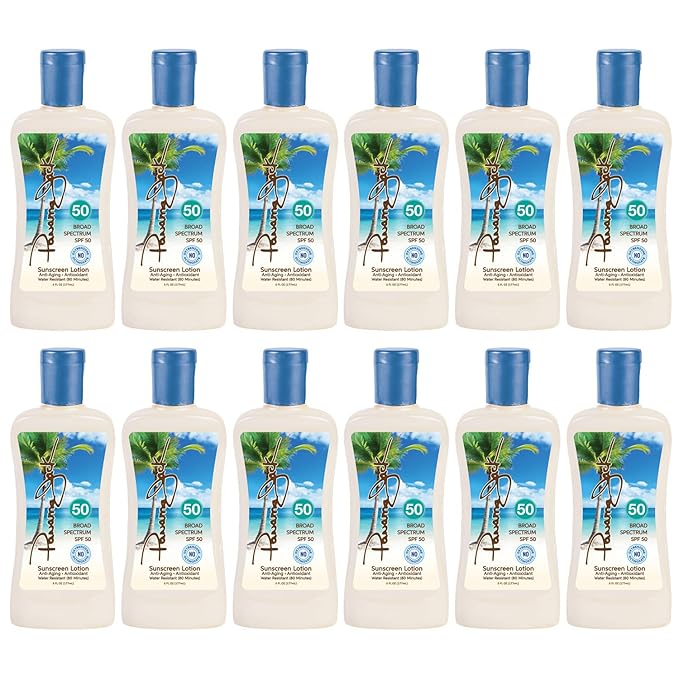 Panama Jack Sunscreen Suntan Lotion - SPF 50, Broad Spectrum UVA/UVB Protection, PABA, Paraben, Gluten & Cruelty Free, 6 FL OZ (Pack of 12)
