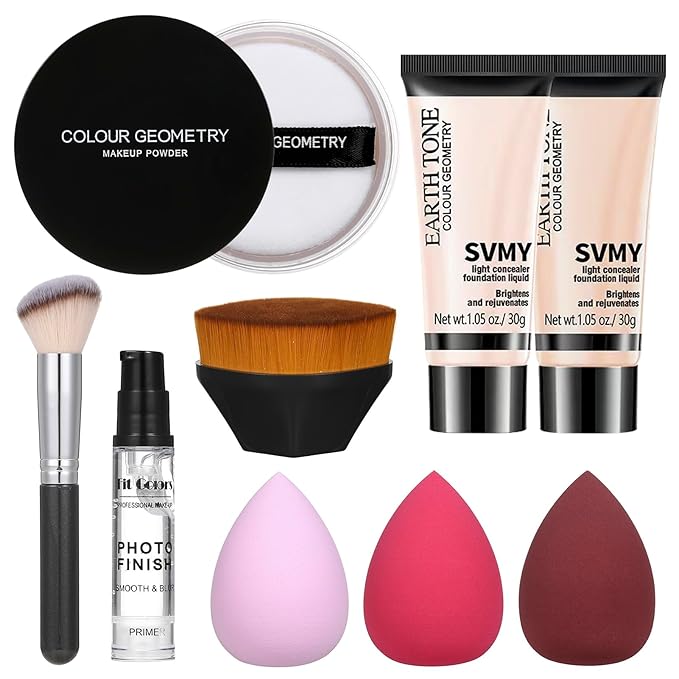 Foundation Full Coverage Matte Oil Control Concealer with Foundation Brush