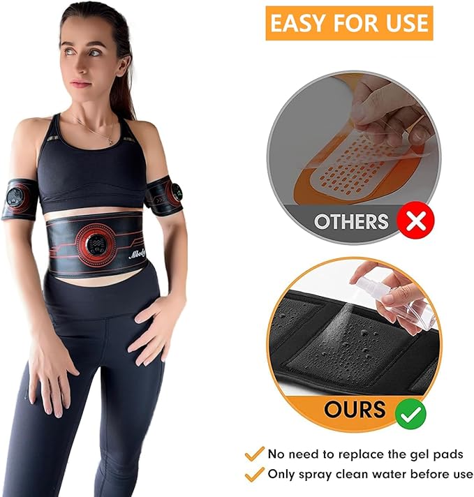 Fitness Workout Toner Abs Training Gear EMS Muscle 23''-60''