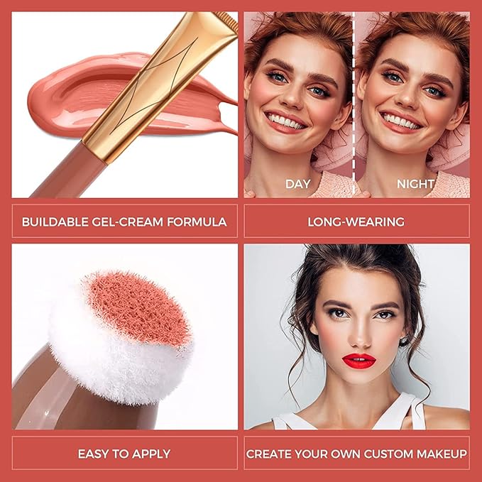 3 Color Contour Beauty Wand, Highlighter ,Blush,Face Concealer Pear White