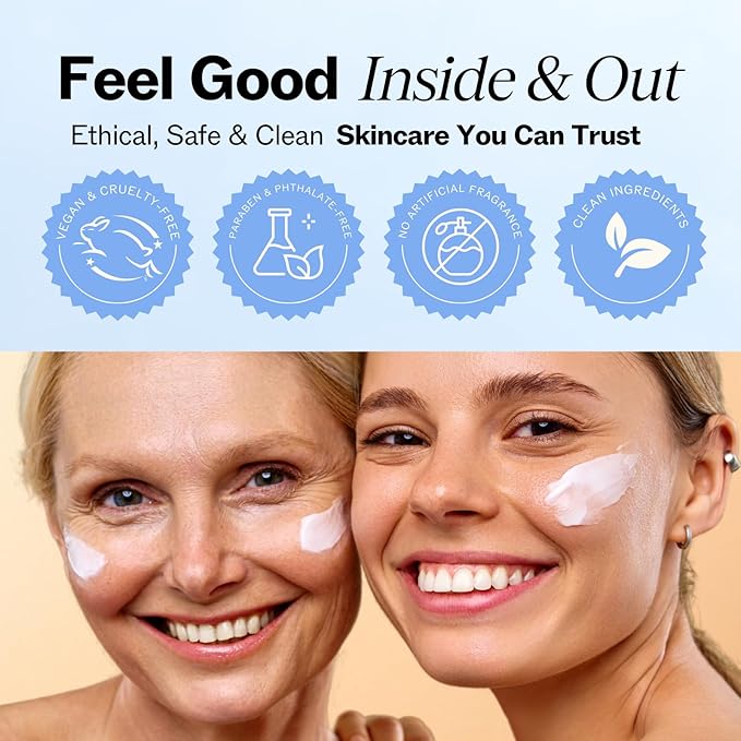 LilyAna Naturals Anti Aging Retinol Face Cream for Women – Wrinkle & Neck Cream for Firming, Retinol Moisturizer for Face with Hyaluronic Acid, Hydrating Night Cream, Collagen Boost (Bottle, 1.0oz)