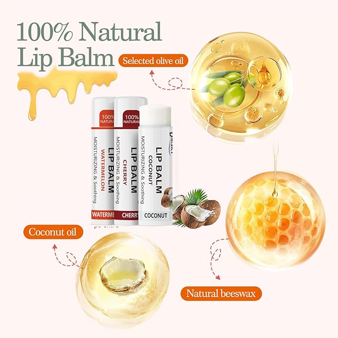 Dmsky Lip Balm Bulk,Fruit Lip Balm,