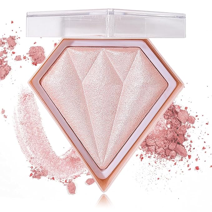 Glitter Blush Shimmer Highlighter Blusher Powder Makeup Face Fairy Pink)